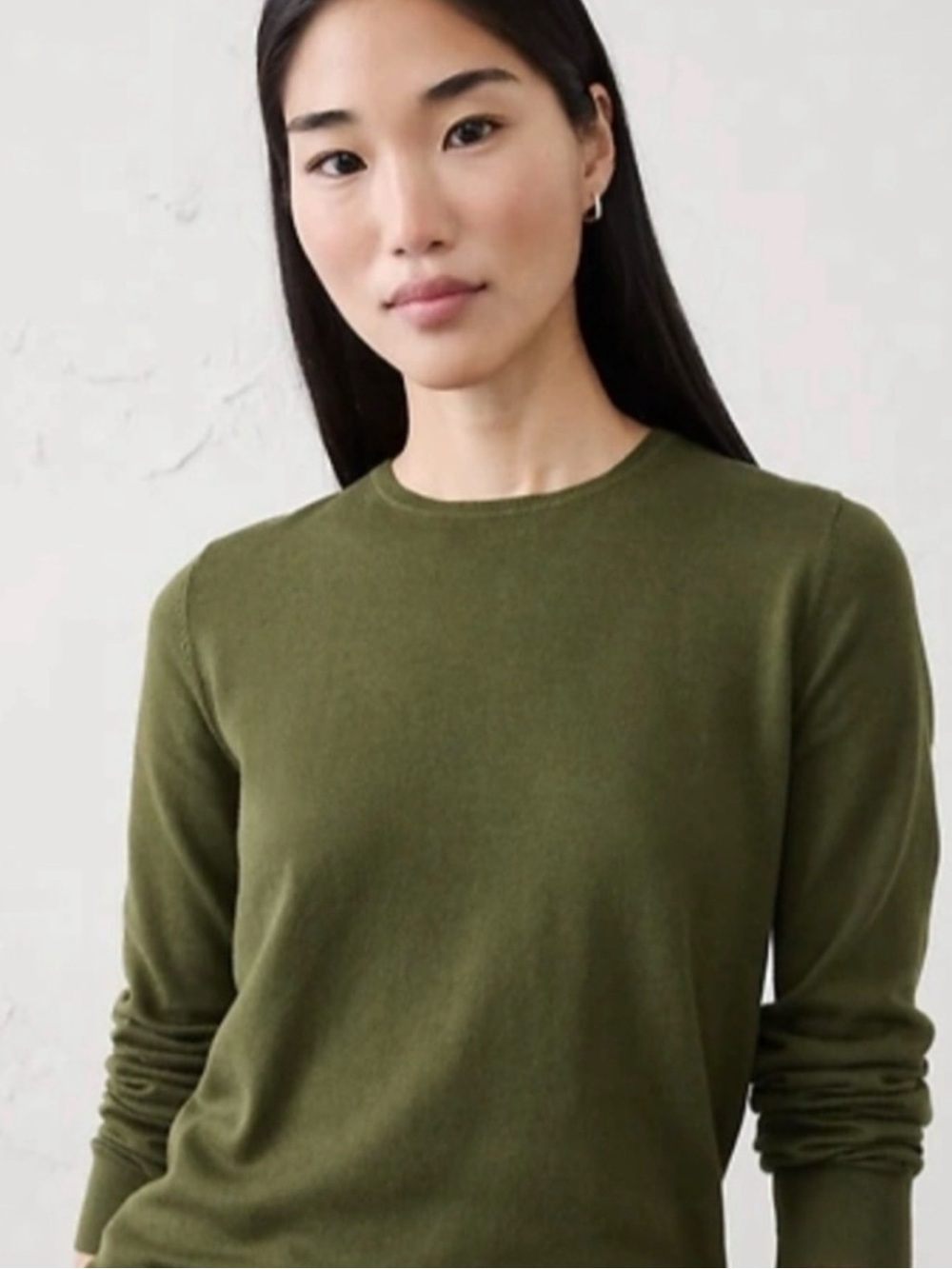 Banana Republic Olive Crewneck Sweater